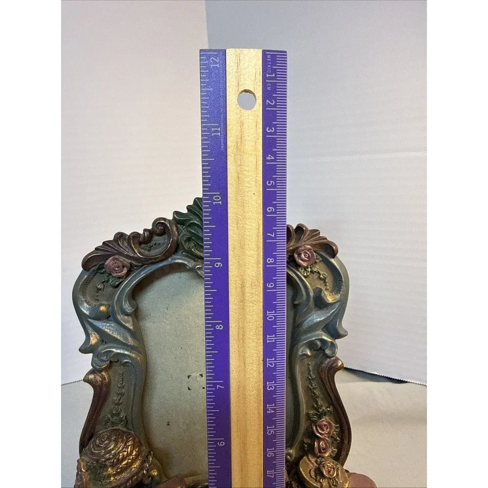 Ornate 3D Resin Vanity Table Picture Frame - Vintage Rococo Shabby Chic Tabletop
